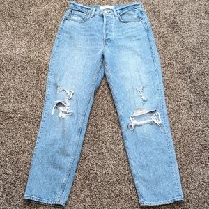 Denim Forum The BF High Rise Loose Distressed Size 27